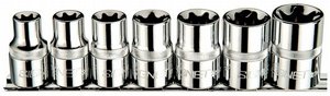 סט בוקסות E-TORX פנימי על פס 7 יח SIGNET D1/2 סט בוקסות E-TORX פנימי על פס 7 יח SIGNET D1/2