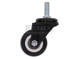 גלגל גומי שחור עם מיסב פלטה ומעצור 2 אינץ PROMAX גלגל גומי שחור עם מיסב פלטה ומעצור 2 אינץ PROMAX