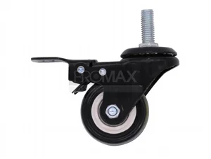 גלגל גומי שחור עם מיסב בורג 2 אינץ PROMAX גלגל גומי שחור עם מיסב בורג 2 אינץ PROMAX