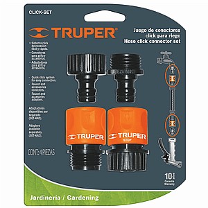 סט מחברים לצינור גינה TRUPER סט מחברים לצינור גינה TRUPER