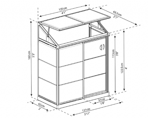 ���� ���� ����� 0.6X1.3 ��� Canopia Lean To Grow House