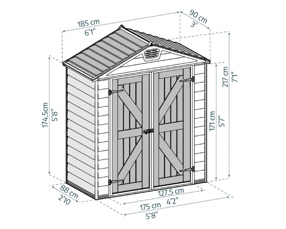 ���� 1.84X0.9 ��� Canopia SKYLIGHT 703387