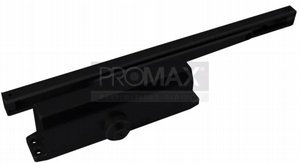 מחזיר דלת שחור 504D +עצר+מסילה (לדלת עד ר 110 ס"מ) PROMAX מחזיר דלת שחור 504D +עצר+מסילה (לדלת עד ר 110 ס"מ) PROMAX