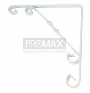תומך מדף מקרמה 25 ס"מ לבן PROMAX תומך מדף מקרמה 25 ס"מ לבן PROMAX