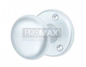 ידית כפתור אלום קבוע לבן בקופסה PROMAX ידית כפתור אלום קבוע לבן בקופסה PROMAX
