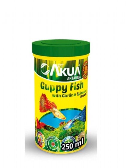 ���� ���� ��� ������ ������  250 �"� Guppy Fish Spirulina & Garlic �������� ARTAKUA