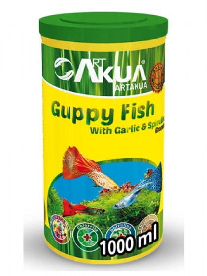 ���� ���� ��� ������ ������ 1000 �"� Guppy Fish Spirulina & Garlic �������� ARTAKUA