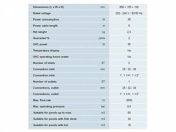 ����� ����� UV ��� ���� ������� ���, ����������, ���� ������� OASE Vitronic-55W �����